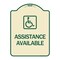 Signmission Assistance Available W/ HandicapHeavy-Gauge Aluminum Architectural Sign, 24" x 18", TG-1824-24332 A-DES-TG-1824-24332 - alternate 1